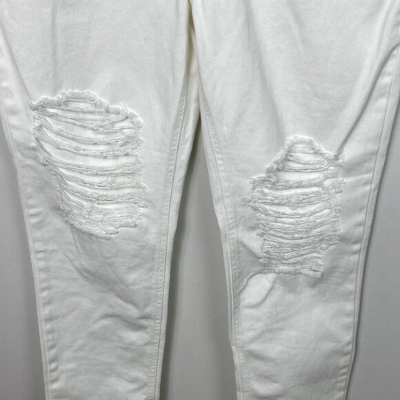 NEW AFRM Distressed High Rise Jeans Size‎ 28 Revolve New Without Tag White Denim - Picture 6 of 13